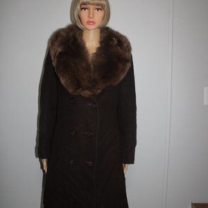 #449 S Wool/fox fur coat